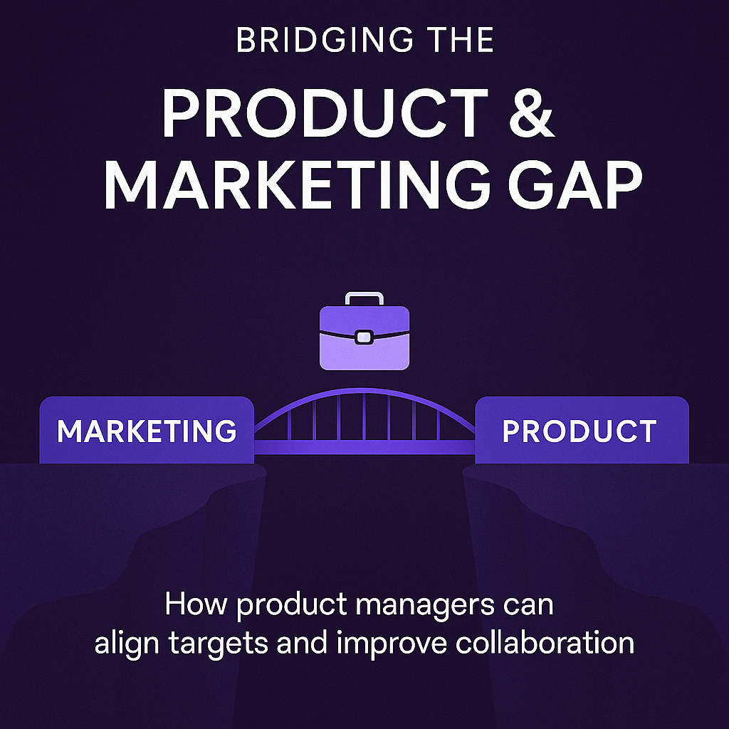 Illustration showing collaboration between Product and Marketing teams